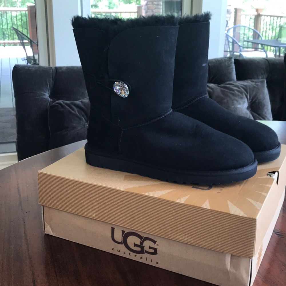Worn once- NEW Swarovski UGG boots